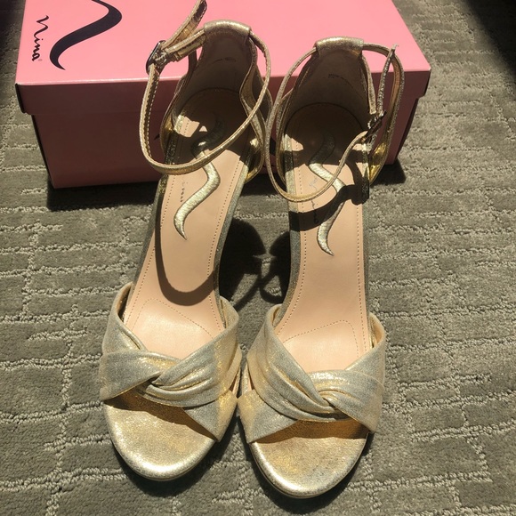 nina gold heels